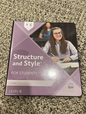 Structure and Style for Students Binder IEW like new unused level c year 1
